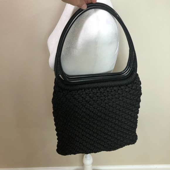 - Crochet Black Shoulder Bag - Picture 2 of 7